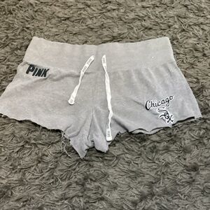 MLB Victoria’s secrets Pink Gray Chicago White Sox short Shorts